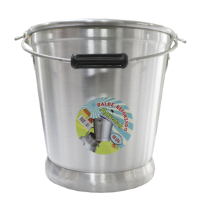 BALDE EN ALUMINIO CON ARO 14 LITROS